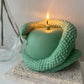 The apple snake candle